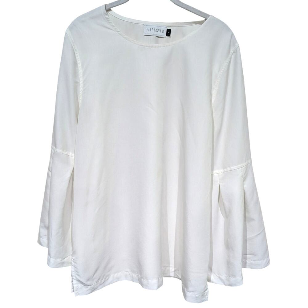 Parker Smith Bell Sleeve Long Sleeve White Blouse sz Large